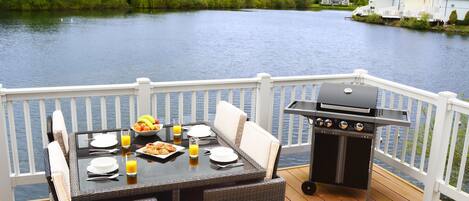 Your private secure deck is the perfect spot for sizzling steaks on the barbecue