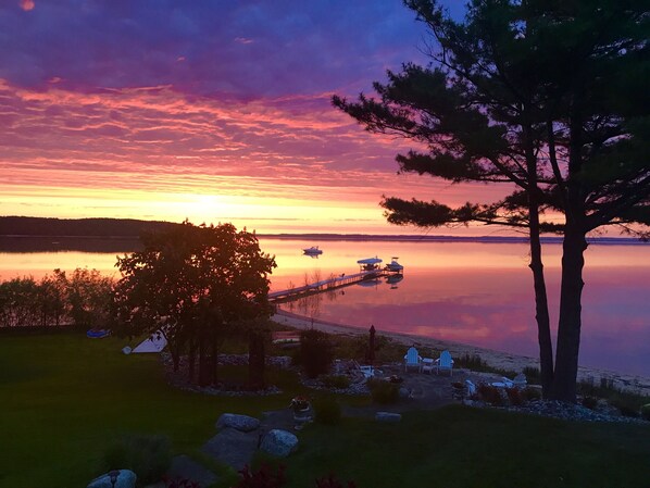 A typical sunrise viewed from the covered porch