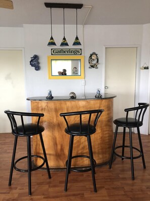 Nice Bar Gathering in the Living Space facing wonderful views from windows