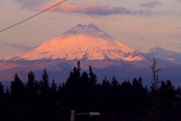 View of Cotopaxi from the farm