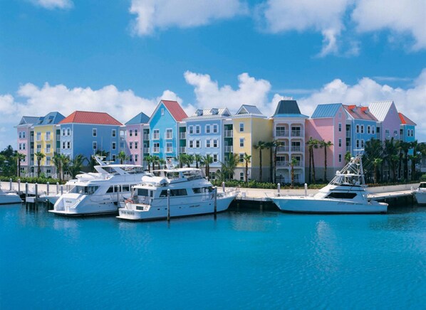 Harborside Apartments overlooking Marina
