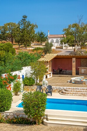 A chapel is accross the villa.