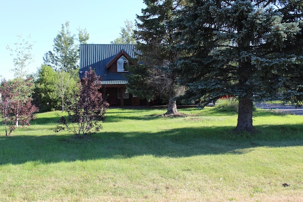 Cabin looking North, 57 miles from West Yellowstone, big yard with parking area