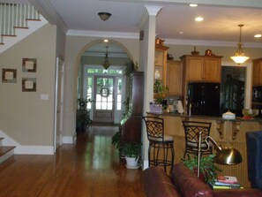 kitchen, view of front entry
from great room