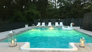 Pool in the evening