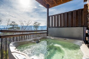 Soak in the views from our private hot tub!