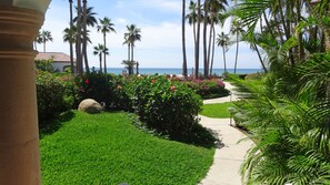 Garden and ocean views from the villa