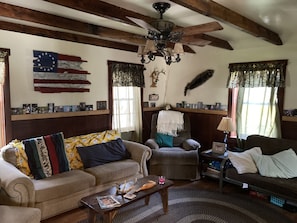 Living room with futon.