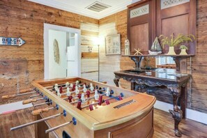 Play some foosball and make a new cocktail at our gorgeous common room