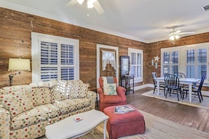 Rest up after a long day of fun in our open living room!