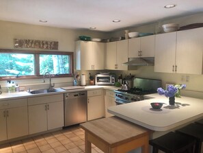 Kitchen with Sub-Zero Fridge/Wolf Stove/Bosch DW/All Clad Pots & Pans