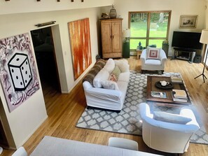 Double height living room