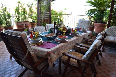 Charming historical apartment of the baroness on the roofs of ancient Naples  