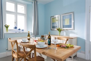 Enjoy the sea views whilst having dinner