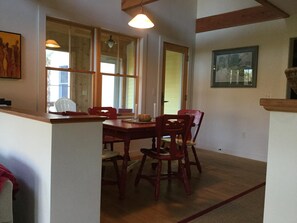 Dining area and screened in porch.