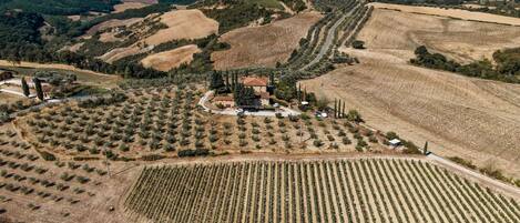 panoramica dall'alto dell'agriturismo Saltafabbro