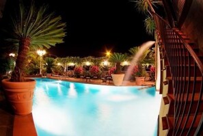 Swimming pool by night
