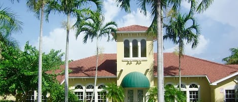 Clubhouse and front entrance to the gated community