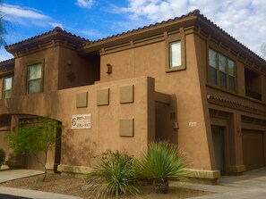 The condo is the entire top floor you see with garage and private covered patio