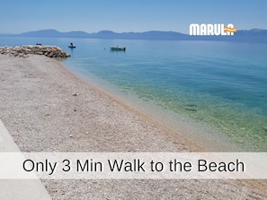 Only 3 minutes walk to the nearest beach 