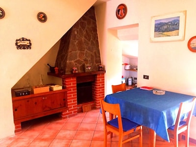 Villetta of 60 mq with splendid garden and sight on the Apuane 