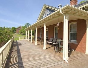 Your spacious front deck.