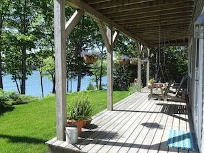 Morning sun on the deck