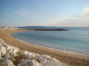 Beach opposite the flat