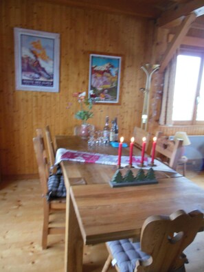 Dining table.