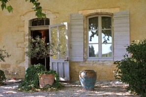 Original Provencal double main doors,