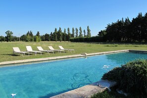 View on park from swimming pool,