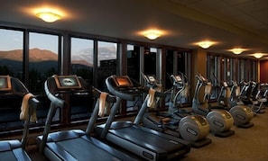 The full service fitness center. Amazing views!