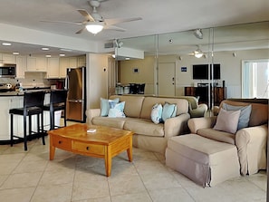 Living Area with Balcony Access