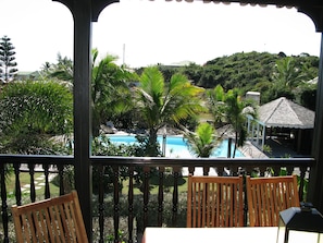 View of the pool from the terrace