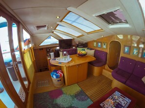 Salon view from the starboard side