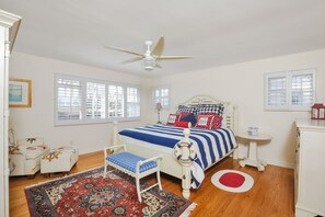 Enjoy our very spacious upstairs master bedroom with California King bed.