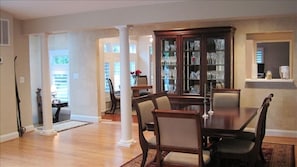 Great room addition with dining room and looking towards the foyer and breakfast