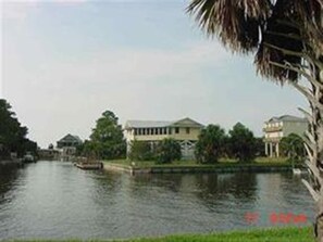 View from front of house down the canal