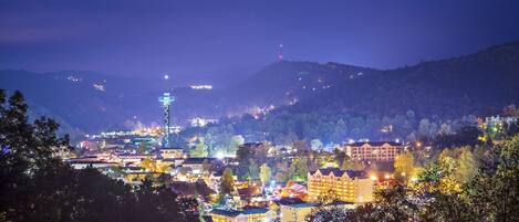 Overlooking Gatlinburg in the evening