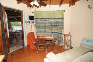 Double doors behind that curtain