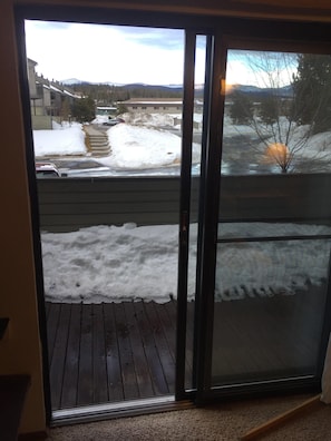View of porch from living room