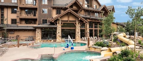 Outdoor pool and hot tubs