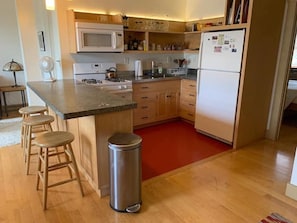 Fully stocked kitchen