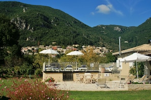 The view of the village from the garden