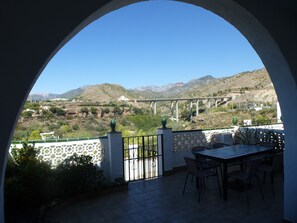 Lovely view from the shaded terrace area at the front of the house.