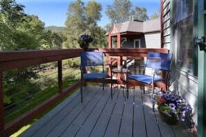 Balcony overlooking the Roaring Fork River