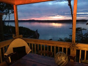 Sunset from the screened in porch.