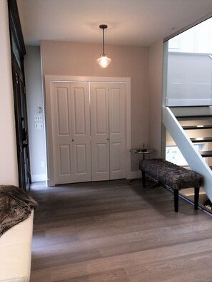 Entry foyer with closet