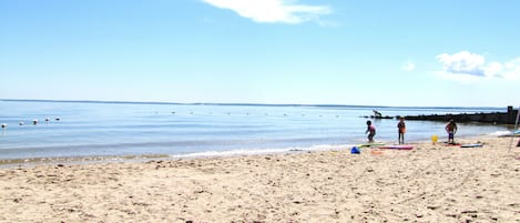 A typical summer day at the sandy Peconic Bay, fishing, clamming & swimming