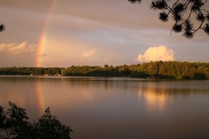 Sunshine after a rain.  Little Round Lake always puts on a show.